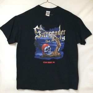 Surrender the Booty graphic t-shirt. Ocean Shores,Washington XL